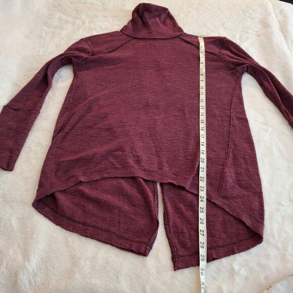 We The Free Mock Neck Top Sz S Slit Back Relaxed Fit Baselayer Boho Langelook - Picture 9 of 16